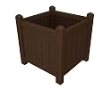 16" Recycled Earth-Friendly Outdoor Garden Flower Planter - Chocolate Brown