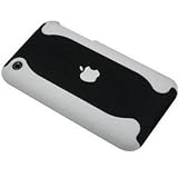 2 Piece Soft Touch Hard Back Case For iPhone 3G / 3G S ( Black / White ) By I-Zone Accessories