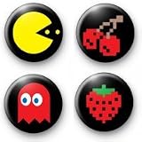 Set of 4 - 1980s RETRO PACMAN - 1.25