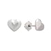 Duragold 14k White Gold Puff Heart Baby Thread Earrings