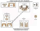 Ford F150 Dash Trim Kit 97-98 - 25 pieces - Yellow Carbon Fiber