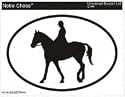 Equestrian Oval Bumper Sticker