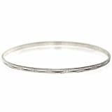 Sterling Silver Design Thin Bangle