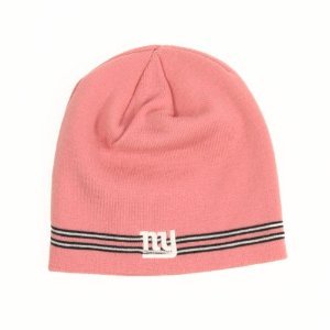 New York Giants NFL Pink Double Stripe Knit Beanie