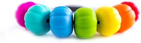Mamaluna Trendy Silicone Rainbow Necklace Teether for mom to wear - Baby Teething Gum Massager Food Grade Silicone, BPA, PVC and Phthalate Free