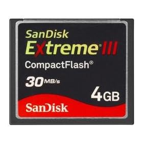SanDisk Extreme III 4 GB CompactFlash Memory Card SDCFX3-004G-A31