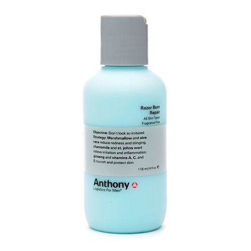 Anthony Logistics for Men Razor Burn Repair, All Skin Types, Fragrance Free 4 oz (118 ml)