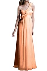 Chiffon One Shoulder Lace Bridesmaid Dress/Prom Dress/Party Dress 