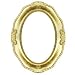 Oval gold-leaf fancy antiqued wood - 4x6