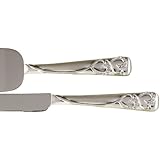 Hortense B. Hewitt Wedding Accessories Sparkling Love Silver-Plated Cake Knife and Server Set