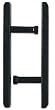 Tapered Black Rectangular Tonfa 18"