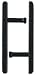 Tapered Black Rectangular Tonfa 18"