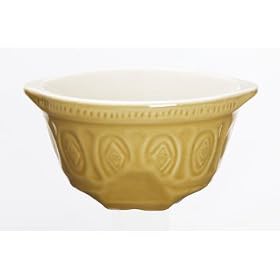 Kitchen Craft Traditional Stoneware Round Mixing Bowl, 3 Litres