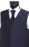 Men's/Youth's Shantung Waistcoat Navy Blue