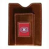 Montreal Canadiens Brown Leather Money Clip with Cardholder