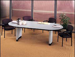Oval Conference Table Base Components, 29"h, Walnut, Pair - OVBASEW / BSXOVBASEW