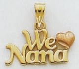Two-tone We Love Nana Charm - M2171