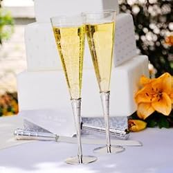 Royal Champagne Flutes and Cake Server Set