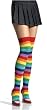 Lycra Acrylic Multicolor Rainbow Thigh High