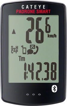 CatEye Padrone Smart Wireless With Speed, Cadence And HR Cycling Cat Eye smartphone Bluetooth compatible bicycle bike Computer: Black