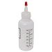 Vestil BTL-RC-4-LBL Narrow Low Density Polyethylene (LDPE) Round Graduated Dispensing Bottle with Label and Red Cap, 1-13/16" Diameter x 5-15/16" Height, 4 oz Capacity, Translucent