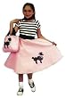 RED OR PINK CHILD Felt Poodle Dress Costume Dress (Shoes and Purse Not included)