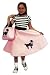 RED OR PINK CHILD Felt Poodle Dress Costume Dress (Shoes and Purse Not included)