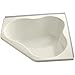 KOHLER K-1155-F-96 5454 Corner Bath with Flange, Biscuit