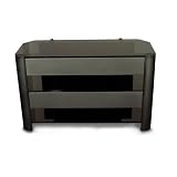 TV Stand with Black Glass By Leda Home Furnishing