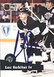 Luc Robitaille, Los Angeles Kings, 1991 Pro Set Autographed Card