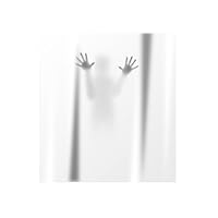 Present Time Wanted Scary Shower Curtain