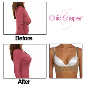 Bustline Chic Shaper Posture Undergarment Bra, XL, Black