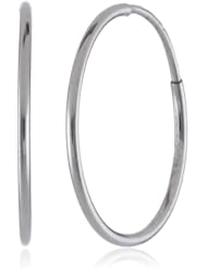 Duragold 14k Gold Endless Hoop Earrings, (0.6" Diameter)