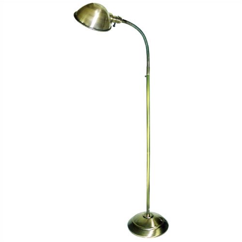 Buy Lite Source LS-8805AB Fluorescent One Light Reading Floor Lamp in Antique Brass by Lite Source now!