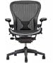Aeron Chair by Herman Miller - Highly Adjustable Graphite Frame - with PostureFit - Carbon Classic (Large)