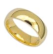 Stainless Steel Gold Plated Wedding Band - 6 mm - Size: 6-12