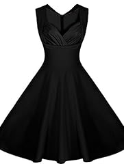 V-neck Pleated Cutout Vintage Polka Dot Print Cap Sleeves  Dress