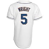 MLB Men's New York Mets David Wright White Home Short Sleeve 6 Button Synthetic Replica Baseball Jersey Spring 2012  (White, Medium)