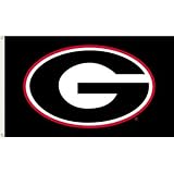 NCAA Georgia Bulldogs 3-by-5 Foot Flag G Logo with Black Background with Grommets