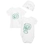 SpaSilk 100% Cotton 3-Piece Layette Set - Boy Rocket Design, 6 Months