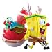 SPONGEBOB WITH GARY ON SLED 2008 CARLTON HEIRLOOM ORNAMENT