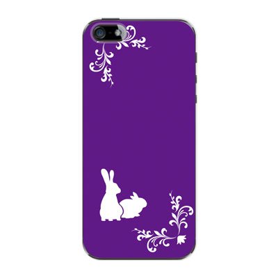 ２匹のうさぎ TYPE1ウサギ 【パープル】 / iPhone5ケース【iphone5 ケース カバー】【スマホケース】【スマートフォン ケース】