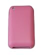 Leather Coating Plastic Slide Case for iPhone 3G, 3G S Pink