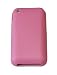Leather Coating Plastic Slide Case for iPhone 3G, 3G S Pink