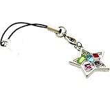 Multi GEM Hollow STAR Cell Phone Charm