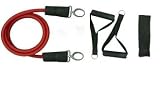 New Red Stackable Exercise Resistance Band Tube Cords w/ free Door Anchor and Exercise Manual (Extra Light). Perfect forPerfect for any home exercise program or physical therapy