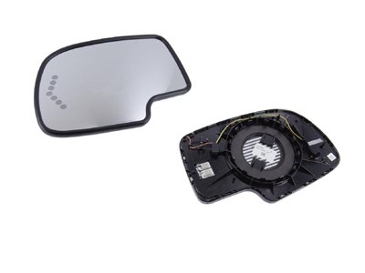 Chevrolet Avalanche 1500/2500 Driver Left Side Mirror Replacement Glass with Support Heated with Turn Signal with Auto Dimmer 2003 2004 2005 2006