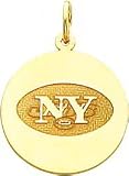 14K Gold NFL New York Jets Logo Charm