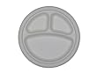 Stalkmarket 100% Compostable Sugar Cane Fiber 3-Compartment Plate, 9-Inch,  500 Count Case