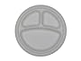 Stalkmarket 9-Inch, 3-Compartment Plate, 500-Count Case